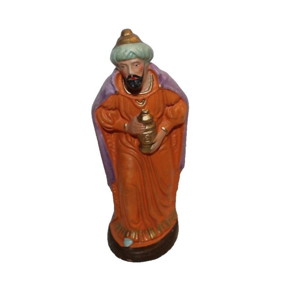 Vintage Made In Germany Paper Mache Wise Man King Christmas  Nativity Figurine